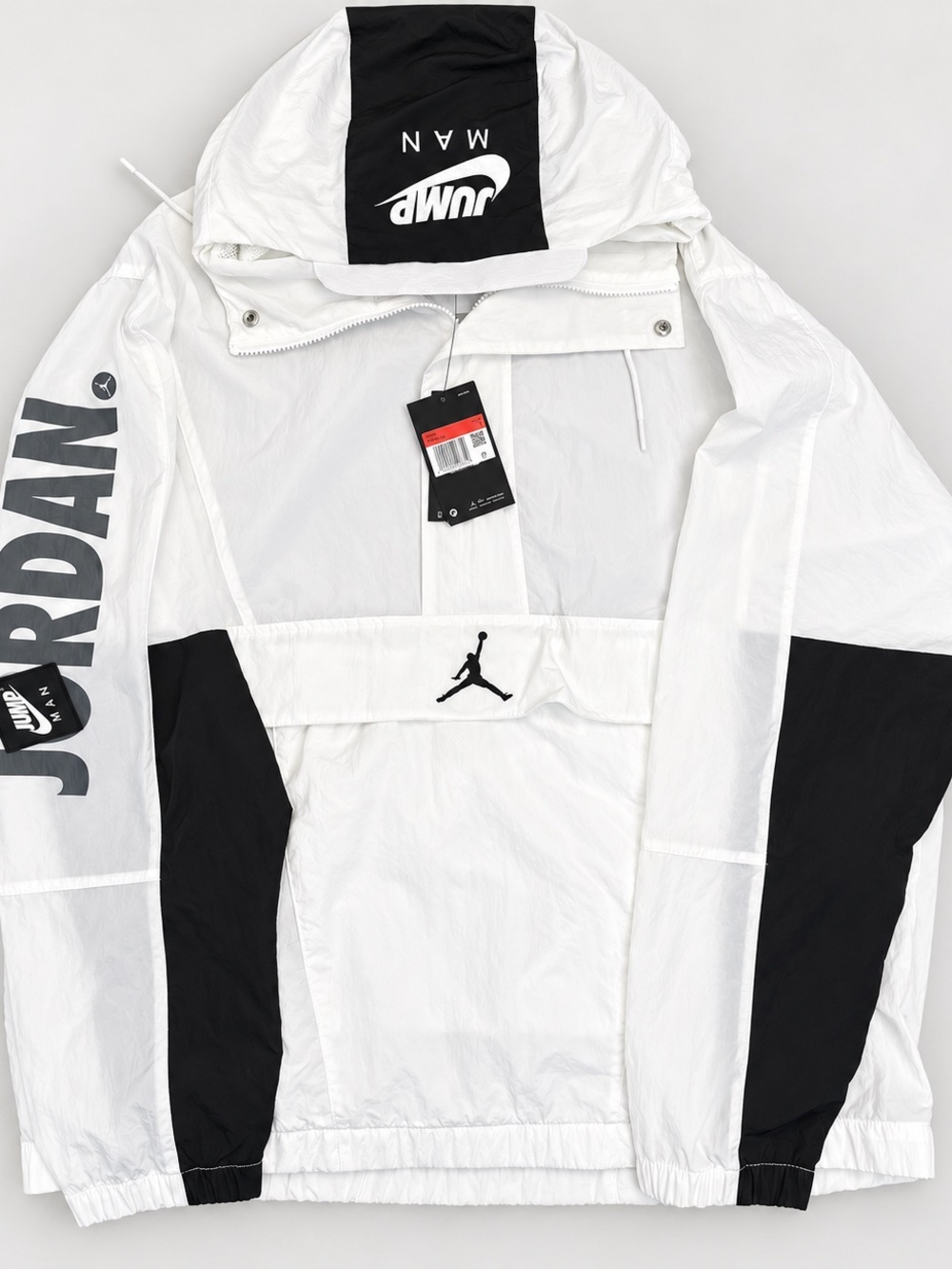 Nike Air Jordan Jumpman Classics Woven Jacket Men’s L White Black NWT CV1864-100